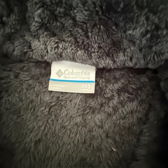 NWT Columbia Girls' CXS Fire Side Sherpa Full Zip Gray & Pink New 100% Polyester - Picture 4 of 9